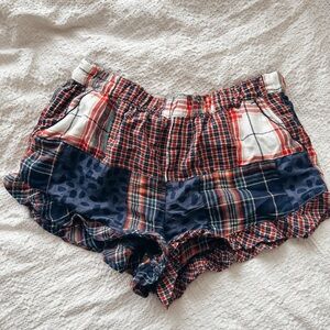 Aerie // Festive Patchwork PJ Shorts